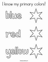 Primary Colors Coloring Know Pages Red Print Ll Twistynoodle sketch template