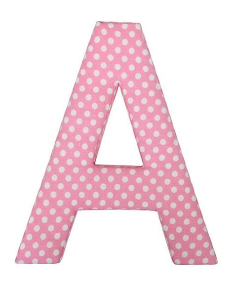 babyface fabric letters pink dotty letter