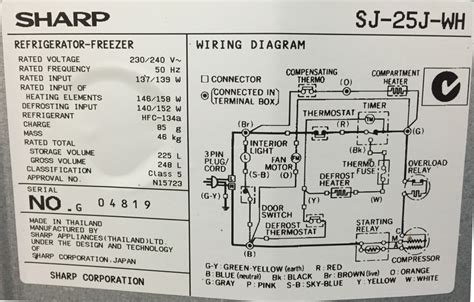diagram sharp refrigerator circuit diagram mydiagramonline