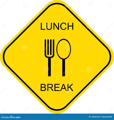 lunch break vector sign stock vector image  message