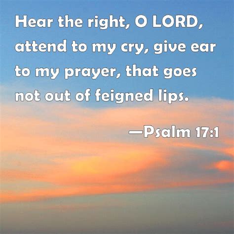 psalm  hear    lord attend   cry give ear   prayer