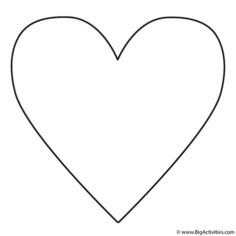 simple heart coloring page valentines day