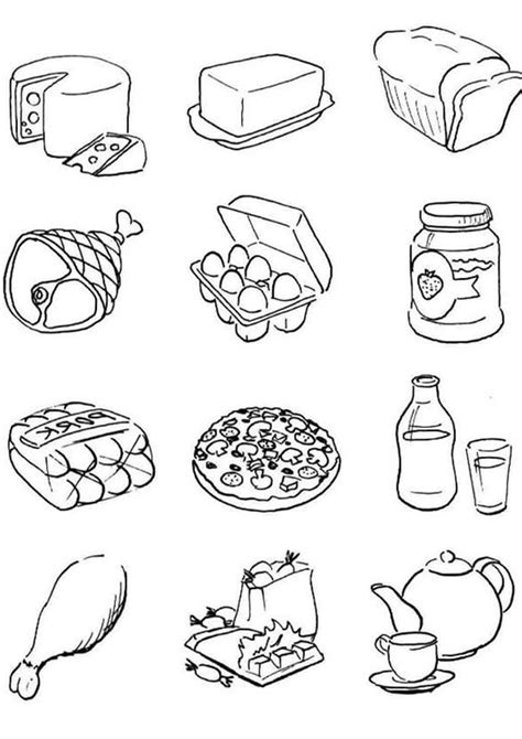 easy  print food coloring pages tulamama
