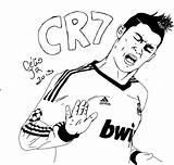 Ronaldo Cristiano Coloring Pages Printable Print Getcolorings Color sketch template