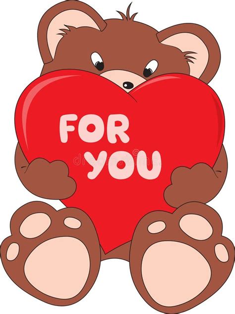teddy bear holding heart stock vector illustration  collection