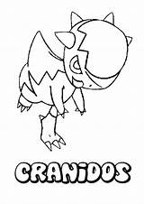 Coloring Cranidos Rampardos Pokemons Ausmalen Drucken Hellokids Jirachi Farben Fabio sketch template