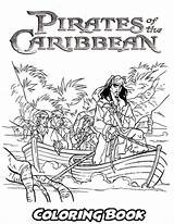 Pirates Coloring Caribbean Book Pages sketch template