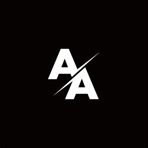 aa logo letter monogram slash  modern logo designs template  vector art  vecteezy