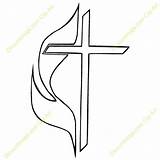 Methodist Flame Symbol Clipground Sketchite sketch template
