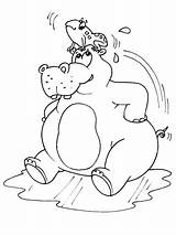 Hippopotame sketch template