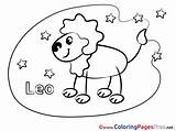 Leo Colouring Sheet Birthday Happy Coloring Pages Title sketch template