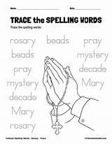 Rosary Spelling Thecatholickid sketch template