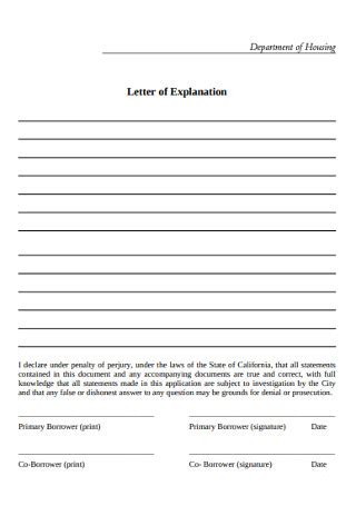 sample letter  explanation templates   ms word