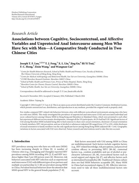 pdf associations between cognitive sociocontextual and affective