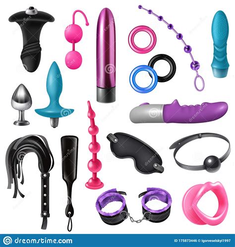 Sex Toys Realistic Set Stock Vector Illustration Of Couple 175873446