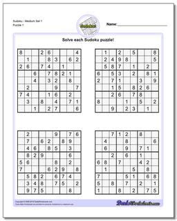 sudoku medium printable