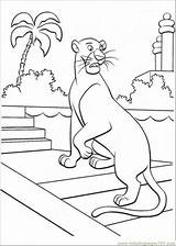 Jungle Book Coloring Pages Bagheera Printable Panther Online Cartoons Color sketch template
