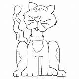 Coloring Cat Funky Cats Buddy Enjoy sketch template
