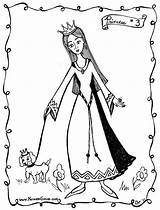 Coloring Princess Pages Puppy Mothergoose Printable Crafts Girls Paper sketch template