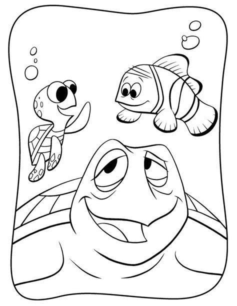 finding nemo turtle coloring pages finding nemo coloring pages nemo