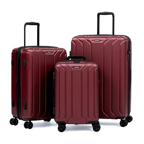 nonstop  york luggage expandable spinner wheels hard side shell