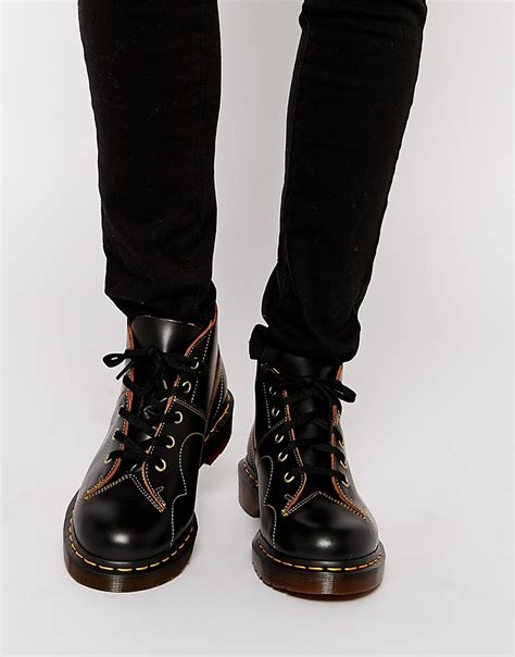 dr martens black church monkey boots lyst