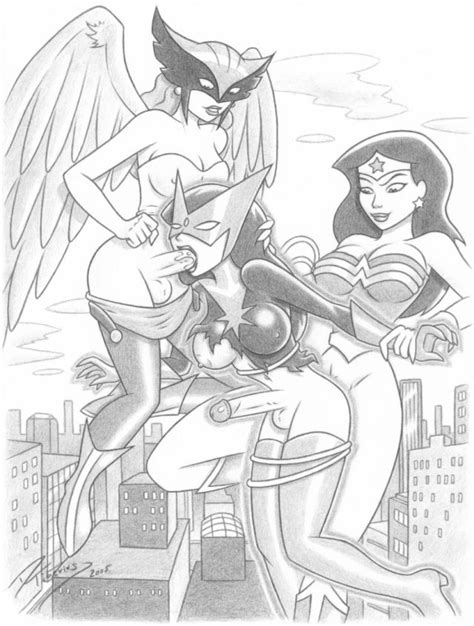 hawkgirl and wonder woman fuck star sapphire justice league lesbians luscious