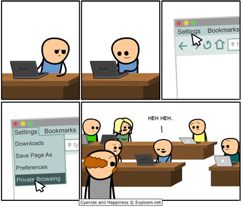 private browsing cyanide and happiness history