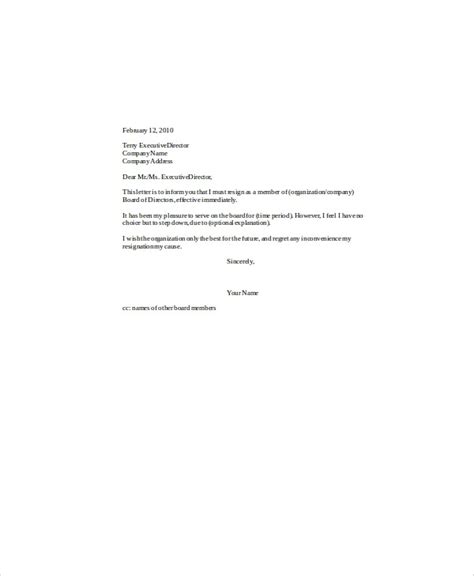 board resignation letter template   common stereotypes