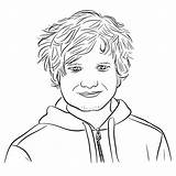 Sheeran Kleurplaat Popster Bekende Engelse Personen sketch template