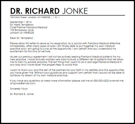 doctor resignation letter gotilo
