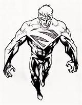 Superboy sketch template