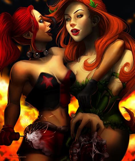 Harley Quinn X Poison Ivy By Angeljo45 On Deviantart