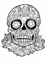 Skulls Kleurplaat Kleurplaten Malvorlage sketch template