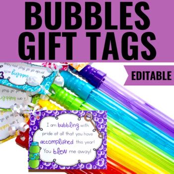 bubble gift tags   beatties classroom teachers pay teachers