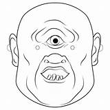 Cyclops Mask Masks Supercoloring sketch template