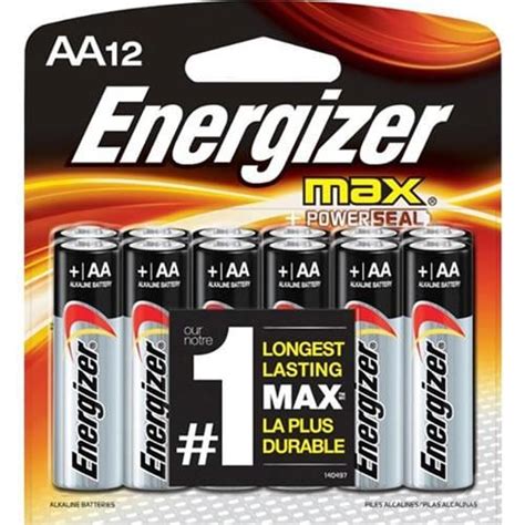 Energizer Aa Batteries Double A Max Alkaline Battery 12 Pack