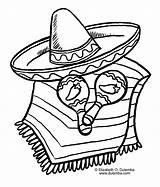 Coloring Sombrero Mexican Pages Mexico Getcolorings Color Printable sketch template