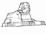 Coloring Pages Sphinx Egyptian Colouring Ancient Comments Coloringhome sketch template
