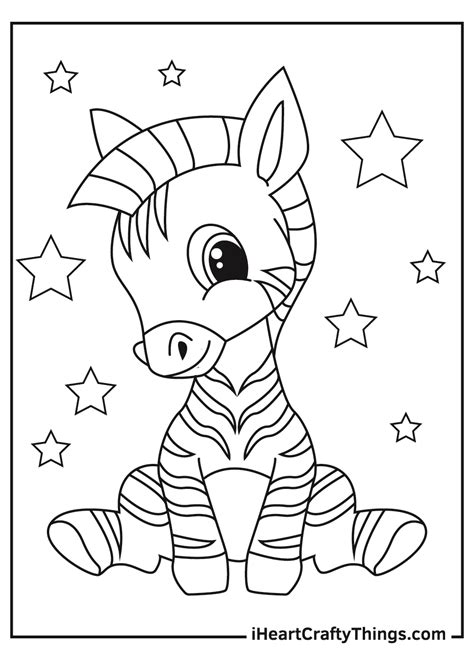 zebra head coloring pages