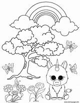 Beanie Coloring Boo Enchanted Forest Unicorn Pages Printable Print sketch template