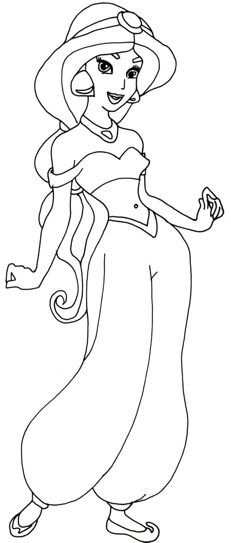 princess jasmine coloring pages    print