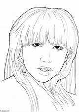 Coloring Gaga Lady Pages Popular sketch template