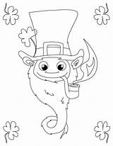 Coloring Pages Leprechaun St Printable Patricks Pipe Patrick Flags Gold Head Pot Felt Funny Print Getdrawings Scribblefun Ireland Wvw Source sketch template
