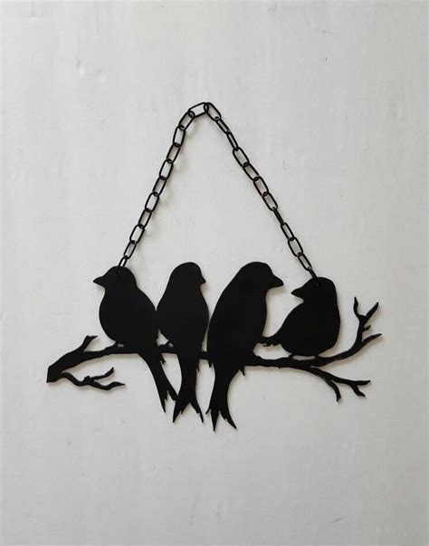 Metal Wall Art Black Metal Birds Bird Decor Bird Wall Etsy Canada