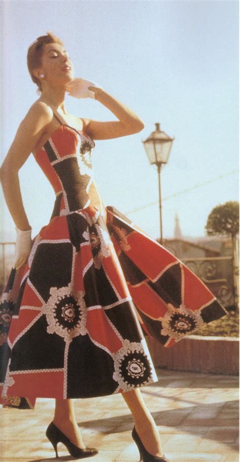 1950s pucci dress red black graphic print design vintage