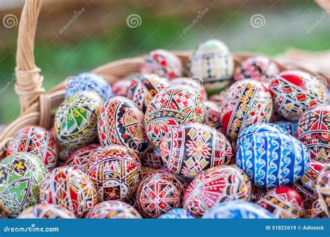 roemeense traditionele paaseieren stock afbeelding image  decoratie mooi