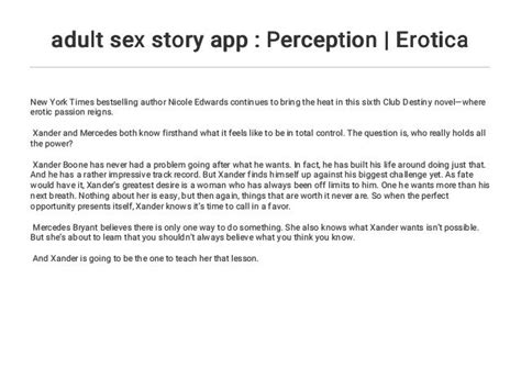 adult sex story app perception erotica