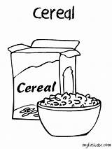 Cereal Coloring Pages Drawing Clipart Box Bowl Oatmeal Printable Getdrawings Color Getcolorings Paintingvalley Webstockreview sketch template