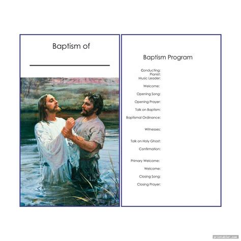 template lds baptism program web   create  print  mormon